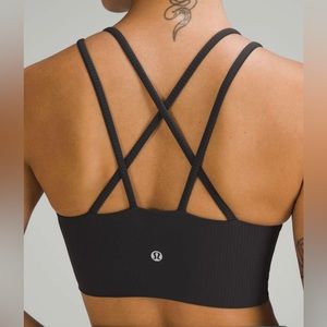 Lululemon Like a Cloud Ribbed Longline Bra *Light Support, B/C Cup Black Granite